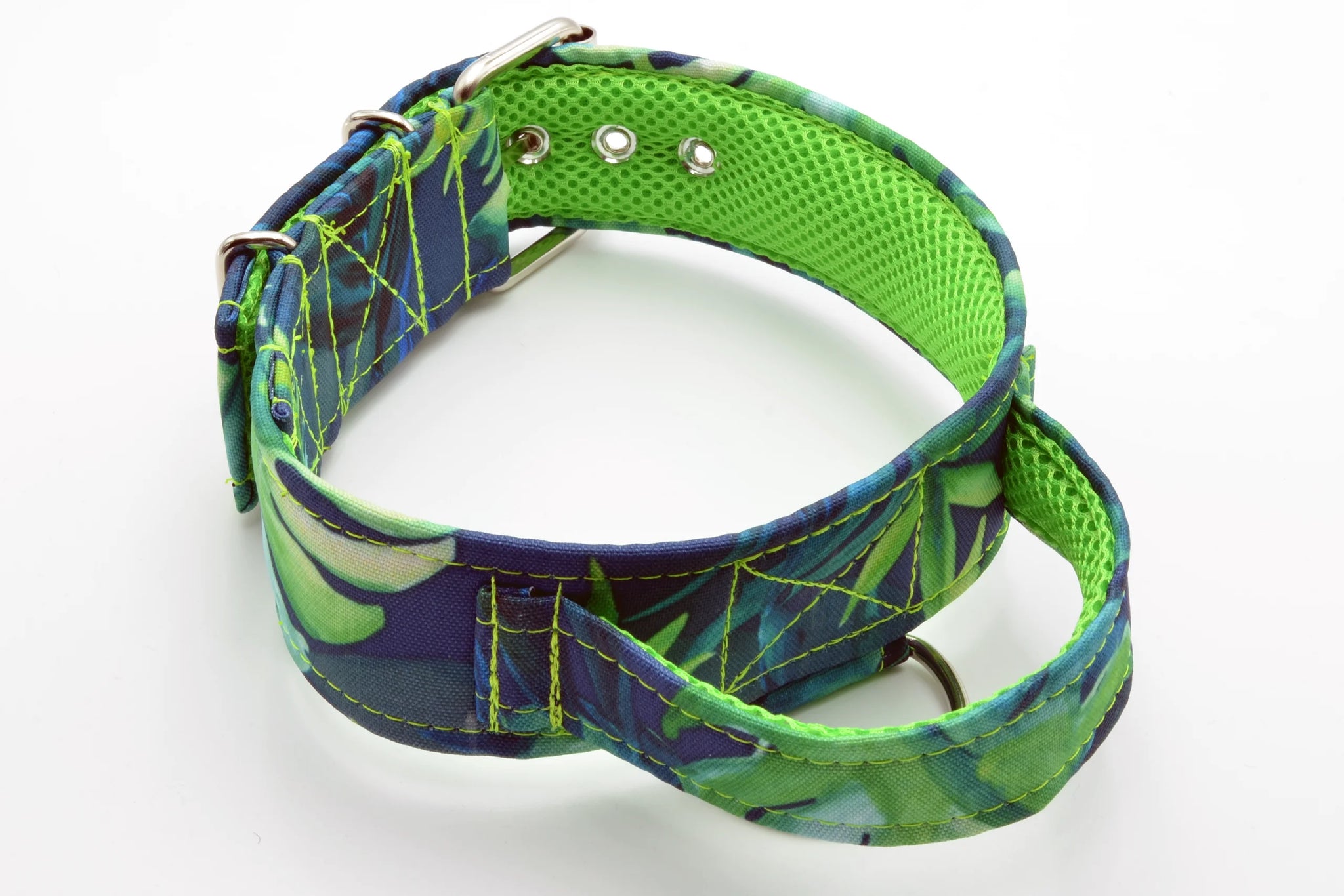 NELSON-X Hundehalsband mit Griff FLORAL 4 cm