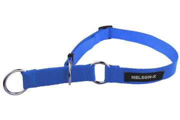 NELSON-X halbspannende Hundehalsband Metallversteller